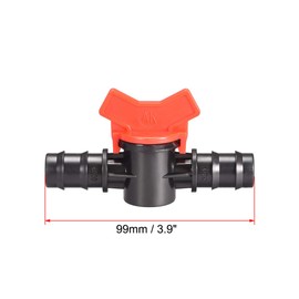 uxcell Drip Irrigation Barbed Valve for 5/8 Inch Double Male Barbed Valve Aquarium Water Flow Control Plastic Valve 2pcs