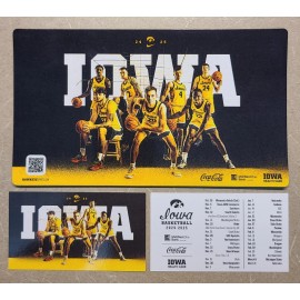2024-2025 IOWA HAWKEYES Men's Basketball Team Magnet & Pocket Schedule