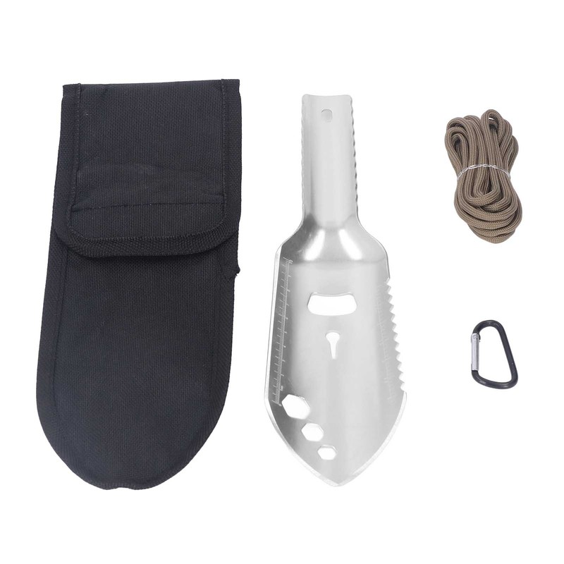 Multipurpose Camping Shovel Aluminum Alloy Small Survival Multitool Shovel for