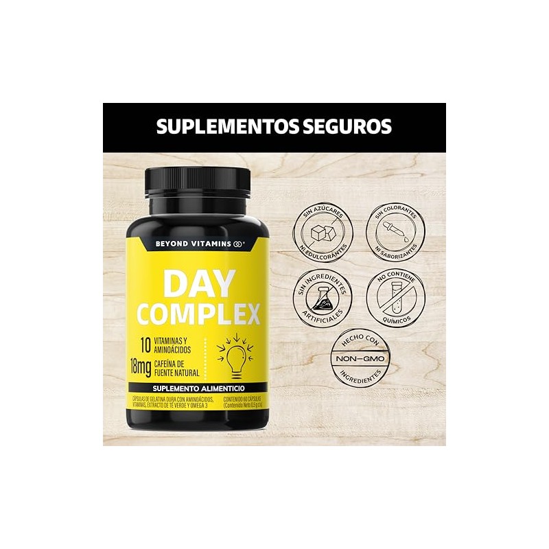 Nootropico Day Complex Vitaminas Minerales Aminoácidos Contiene Omega Triptófano Colina