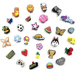 PVC Shoe Decoration, 30 Pcs Lovely Different Shoe Charms Fit a Variety of Shoes with Holes for Party Gift, DIY Accessories (Random Style)