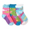 Jefferies Socks Girls' Sharks Novelty Pattern Crew Socks 3 Pack,