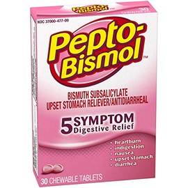 Pepto-Bismol Chewable Tablets Original 30 ea (Pack of 12)