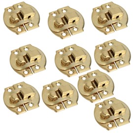 RDEXP 21 x 20mm Yellow Mini Antique Decor Jewelry Trinket Wooden Box Hasp Clasps Latch Set Of 10