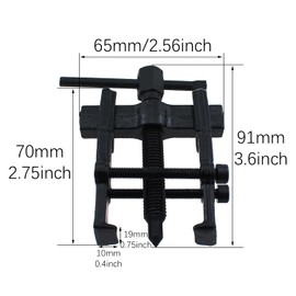 RLECS 2 Inch Black Carbon Steel Two Jaw Puller Bearing Dismantling Tool Pulling Reinforced Bearing Hand Tool for Bearing Maintenance