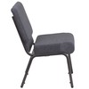 Flash Furniture HERCULES Series 21''W Church Chair in Dark Gray