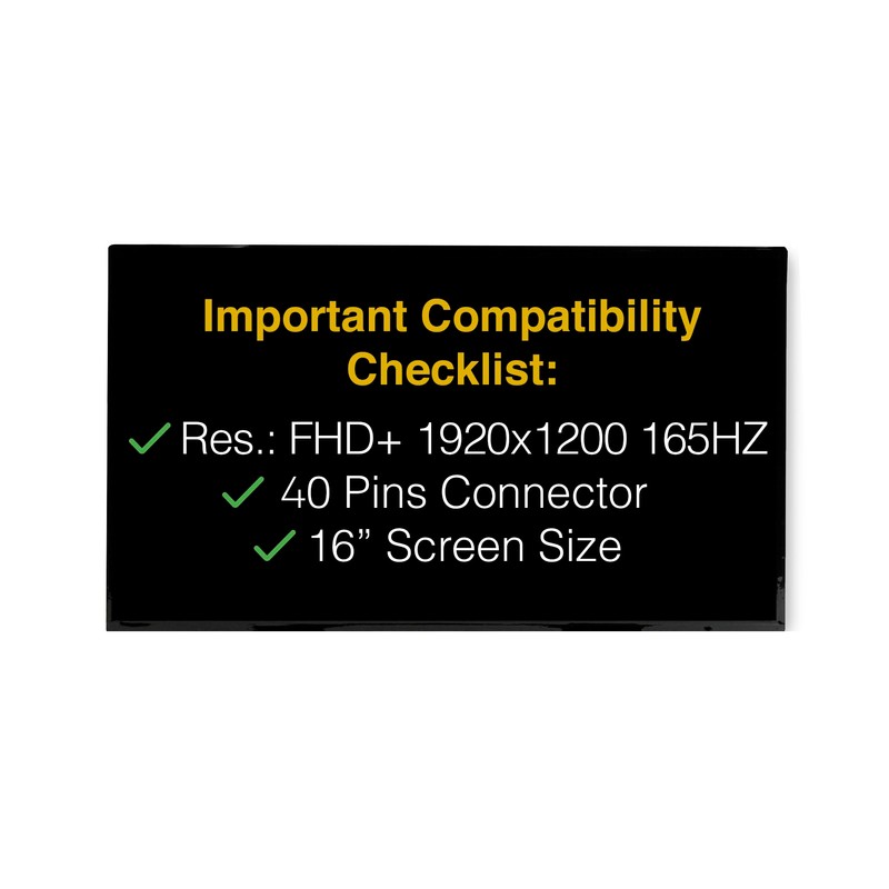 LCDBros Replacement Screen for ASUS TUF A16 FA617NT-A16.R77700 40 Pins