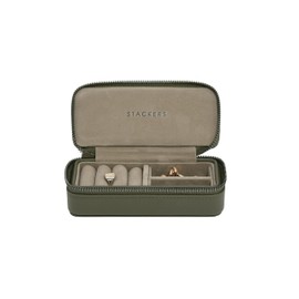 Stackers Medium Olive Green Travel Jewellery Box