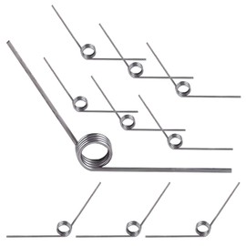 Qrity 10pcs 304 Stainless Steel Torsion Spring, Straight Torsion Spring, 5mm OD, 3 laps, 120° Deflection, V-Shape Spring for Furniture, Fruit Scissors