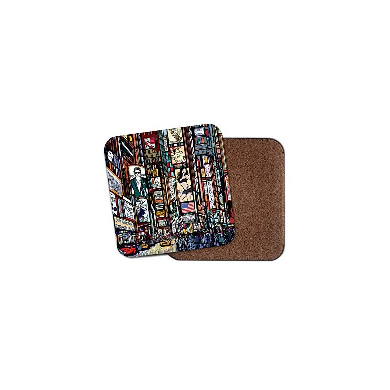 1 x New York Pop Art Coaster - Times Square