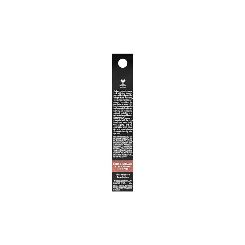 e.l.f. Liquid Metallic Eyeshadow, Gel Formula, High-Impact Multi-Dimensional Finish, One-Swipe