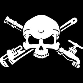 Transparent Decal Stickers of Plumber Skull Cross Wrenches Skeleton Head (White) Premium Waterproof Vinyl Decal Stickers for Laptop Phone Accessory Helmet Car Window Mug Tuber C ANDSKUS586485WH080322