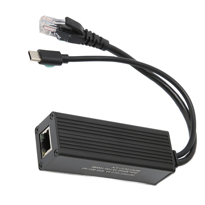 POE Splitter Metal Shell Design 5V 2.5A Type C Interface