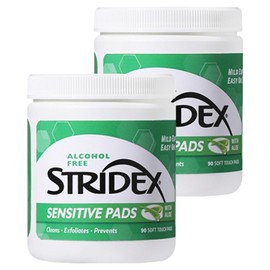 Stridex Sensitive Pad, 90 sheets, 2 pcs / 스트라이덱스 센시티브 패드, 90매입, 2개