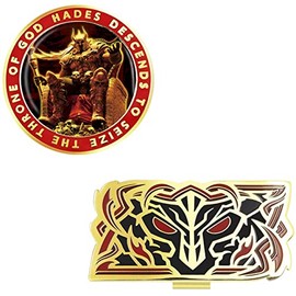 Enjoy Caddie Bag HDM001 Golf Marker, Gold Marker, Approx. 1.6 inches (40 mm) / Base, Approx. 2.2 x 1.2 inches (55 x 30 mm), Golf Green Marker, BIG Marker, Another God Hades [With Pedestal], Pachislot