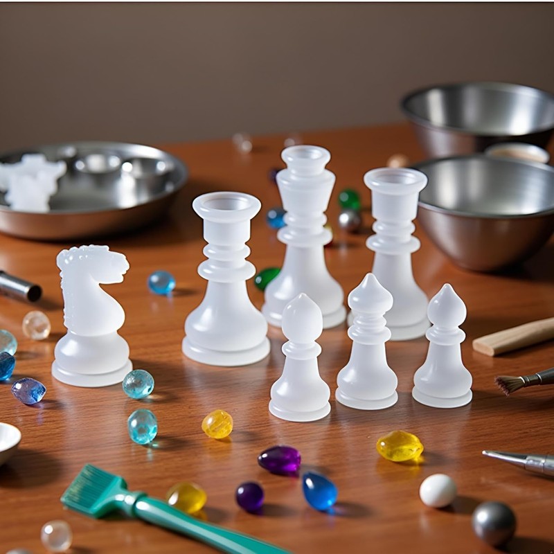 1 Set Chess Mold for Resin Silicone Chess Resin Mold