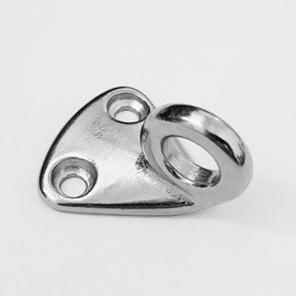 Young Wolf Pack of 4 316 Stainless Steel Fending Pad Eye Fender Hook with Screws Boat Vessel Deck Hardware Marine Grade