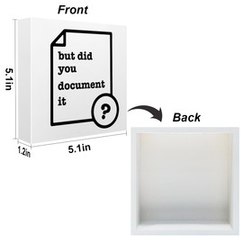 Funny Desk Decor Rustic Office Supplies White Wooden Box Sign But Did You Document It Humor Boss Coworker HR Gifts Office Organizer Farmhouse Wood Plaque Cubicle Accessories Home Shelf Decorations