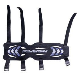 Moyujian Blue 28.5cm Long Armguard Professional Competition Archery Bow Range with 4-Strap Buckles Shooting Practice Guard Nylon Carbon Forearm Protector Arm Guard