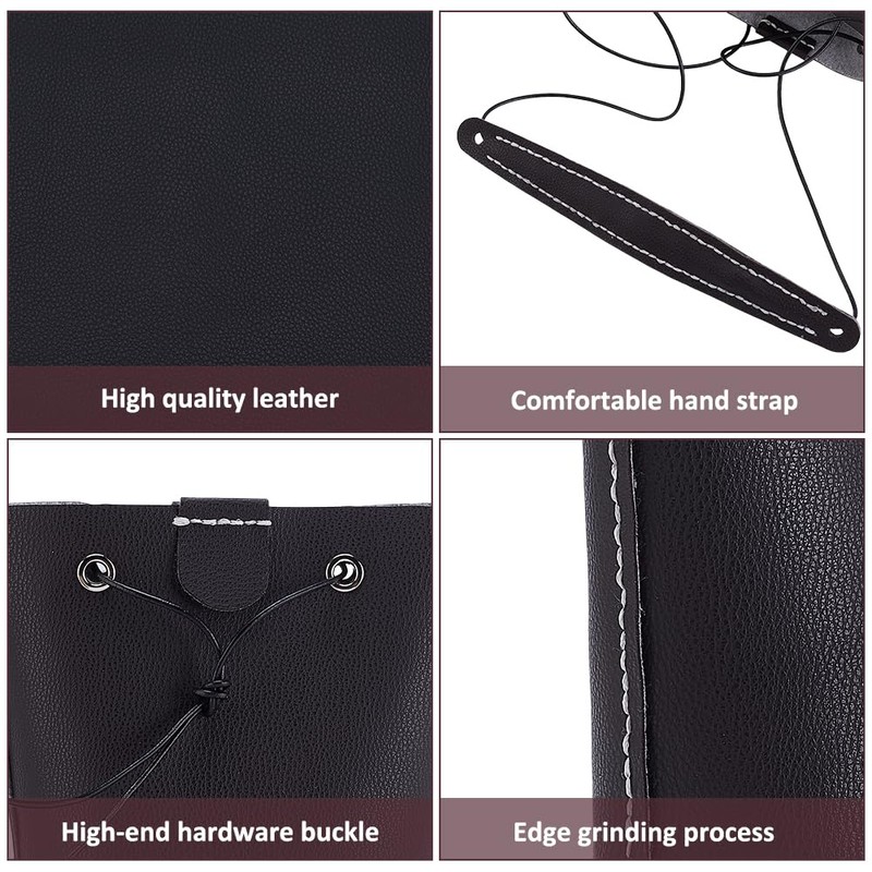 FREEBLOSS 2set Leather Tote Bag Making Kit with Bag Templete