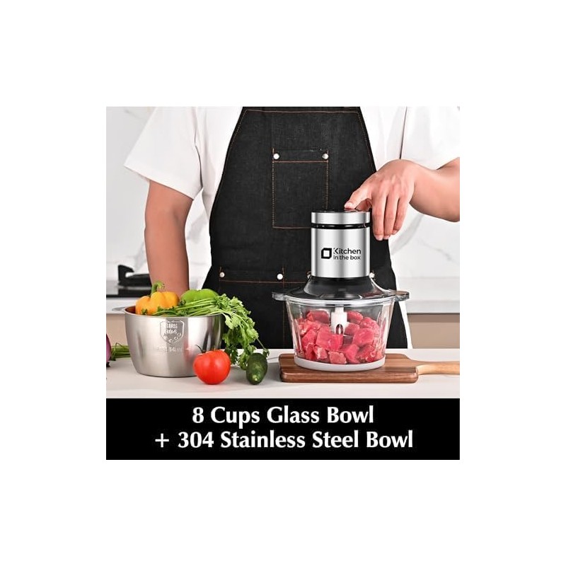 Kitchen in the box Food Processors,400W All-Copper Motor Meat Grinder
