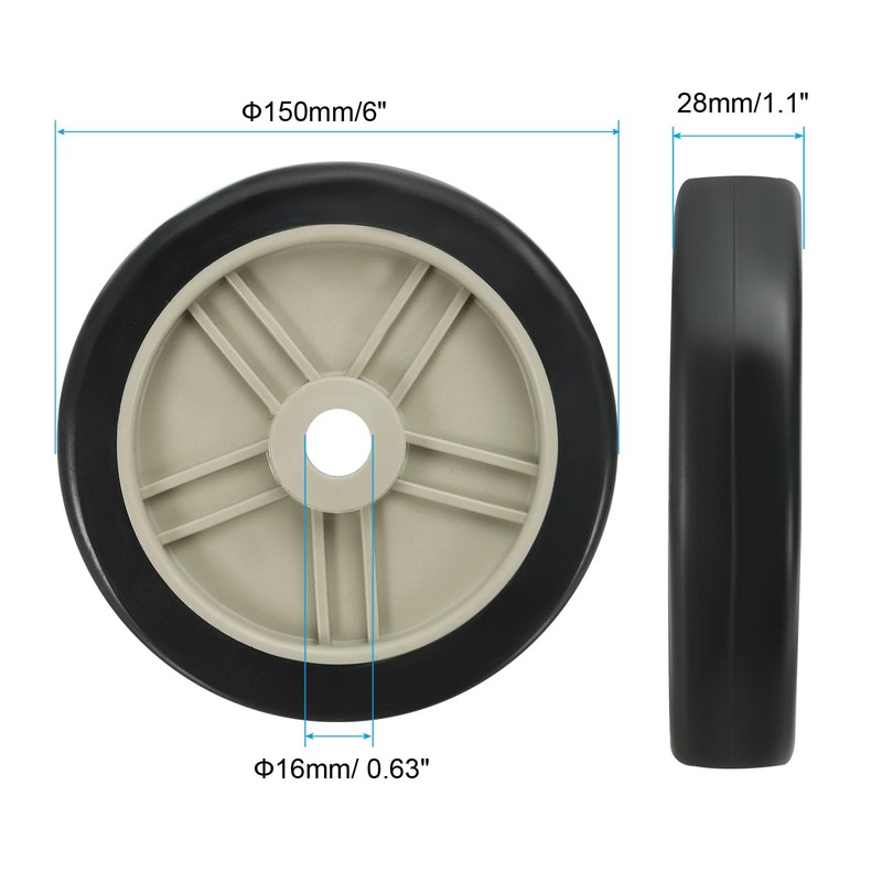 PATIKIL 6" Air Compressor Wheels, Universal Air Compressor Wheel Replacement