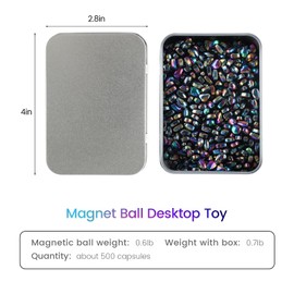 Hamho Magnetic Stones 500 PCS Mini Magnetic Putty Desk Fidget Toys for Adults Magnetic Beads Desk Toys for Office (Colorfully + 2big)