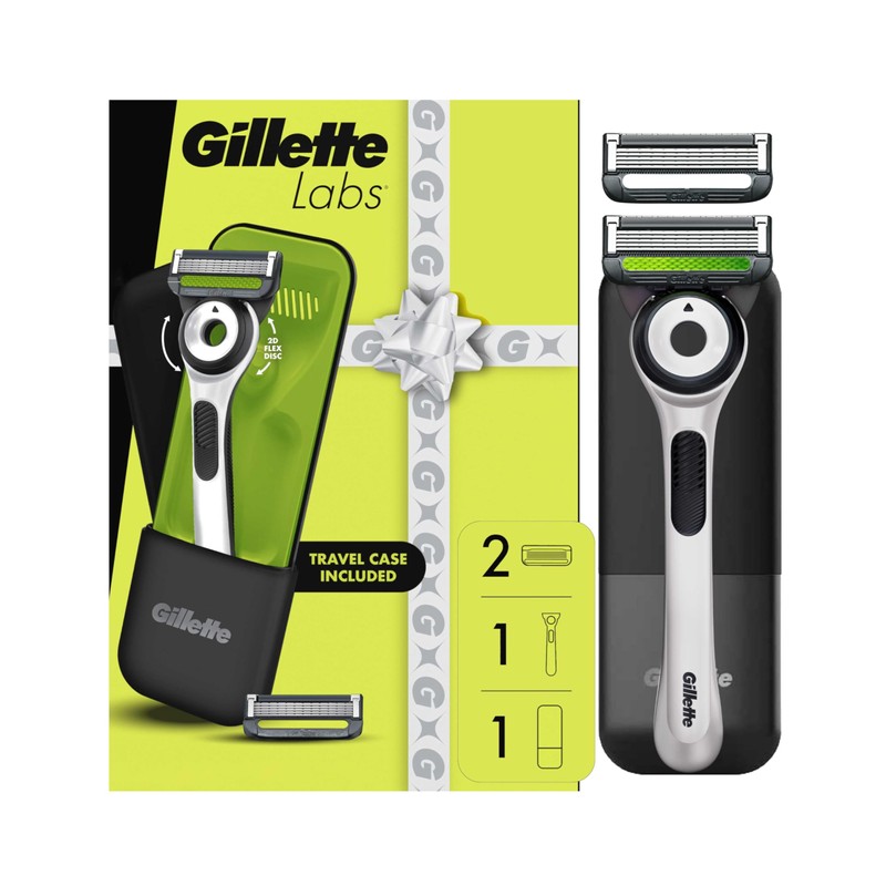 GilletteLabs with Exfoliating Bar Men’s Sharp White Edition Handle, 2
