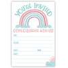 Cute Rainbow Invitations (20 Count) With Envelopes - Girl Baby