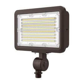 LumeGen LED Mini Flood Light - Wattage Adjustable 40W/50W/60W - Color Tunable 3000K/4000K/5000K - Bronze Finish - Adjustable Knuckle Mount