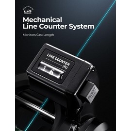 Piscifun Alijoz LC Baitcaster Reel with Line Counter, Aluminum Alloy Frame Casting Reel 38Lbs Max Drag, 8+1 Stainless Bearings, Left Black