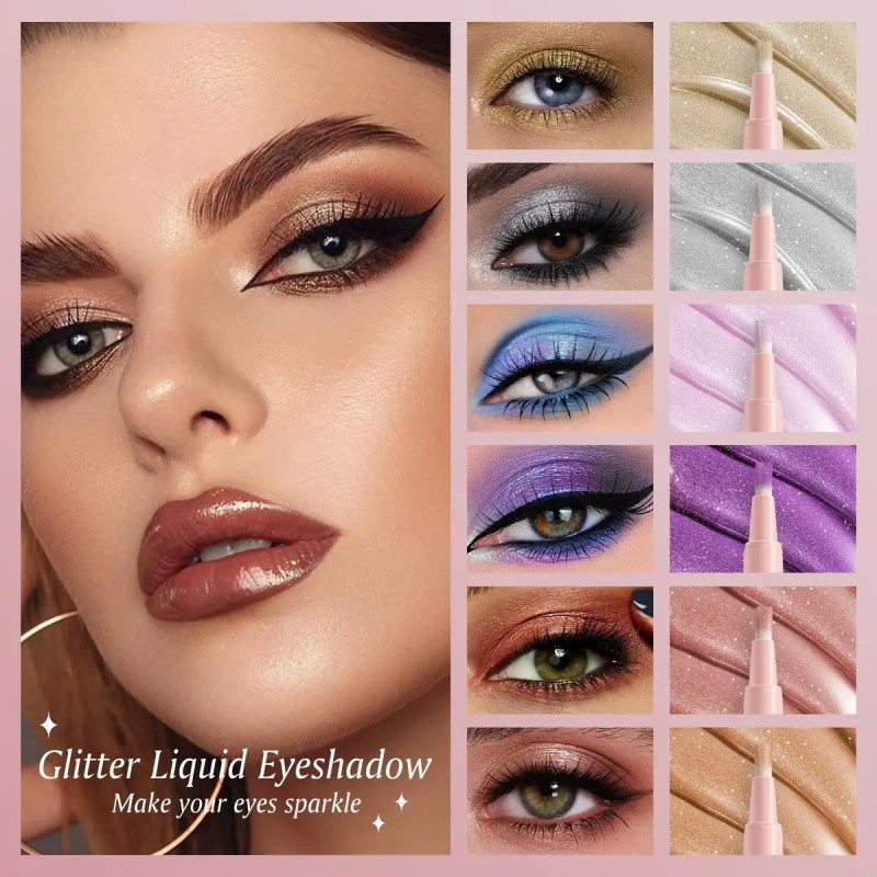 8 Colores Lápiz Sombra De Ojos Matte Y Brillante En
