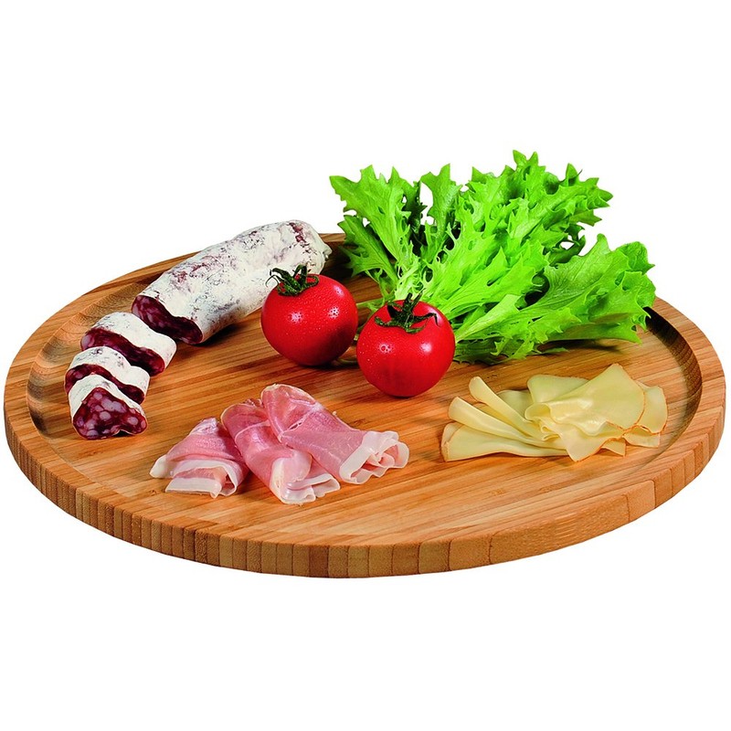 KESPER 58463 Pizzateller 32 cm aus FSC-zertifiziertem Bambus/Holzteller/Pizzaunterlage/Pizza-Holzteller/Holzgeschirr