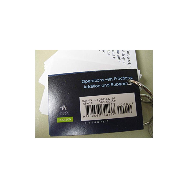 FLASH CARDS - Math Navigator Study Cards Operations with Fractions: