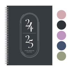 Rileys Planner 2024-2025 Academic Year, 18-Month Academic Weekly Planner - Academic Weekly & Monthly Agenda Planner, Flexible Cover, Notes Pages, Twin-Wire Binding (8.5 x 11 Inch, Black)