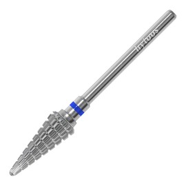 HYTOOS Straight Cut Cone Nail Drill Bits, Professional 15mm Taper Nail Bit, 3/32" 2 Way Carbide Drill Bits for Nails, Gel Polish Manicure Electric Drill Accessories Removal Tools (M)
