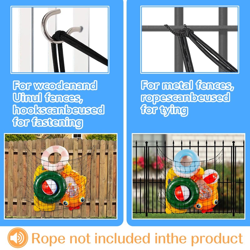 Extra Large Pool Float Toy Storage Net -71×47in Hanging Elastic