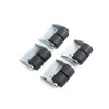 Design61 4 x Box Fixed Castors Furniture Castors Double Wheel