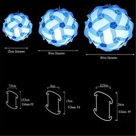 Puzzle Lampshade, Flexible Modern Puzzle Lampshade for Bedroom for Bedroom (Purple2)