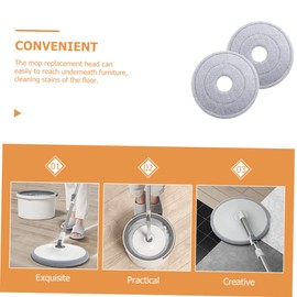 PACKOVE 2pcs Easy Clean Mop Heads Set Water Separation Mop Refills for Household Use Absorbent Microfiber Cleaning Technology for Floors and Tiles