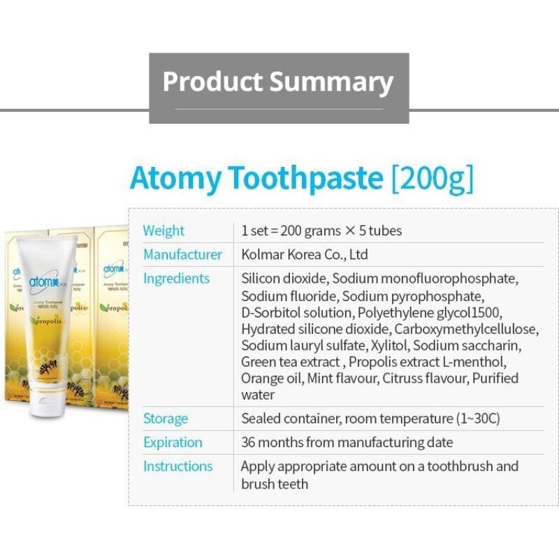 Atomy 超便宜‼️艾多美 「蜂胶牙膏」(Ready stock)Atomy Propolis Toothpaste 200g