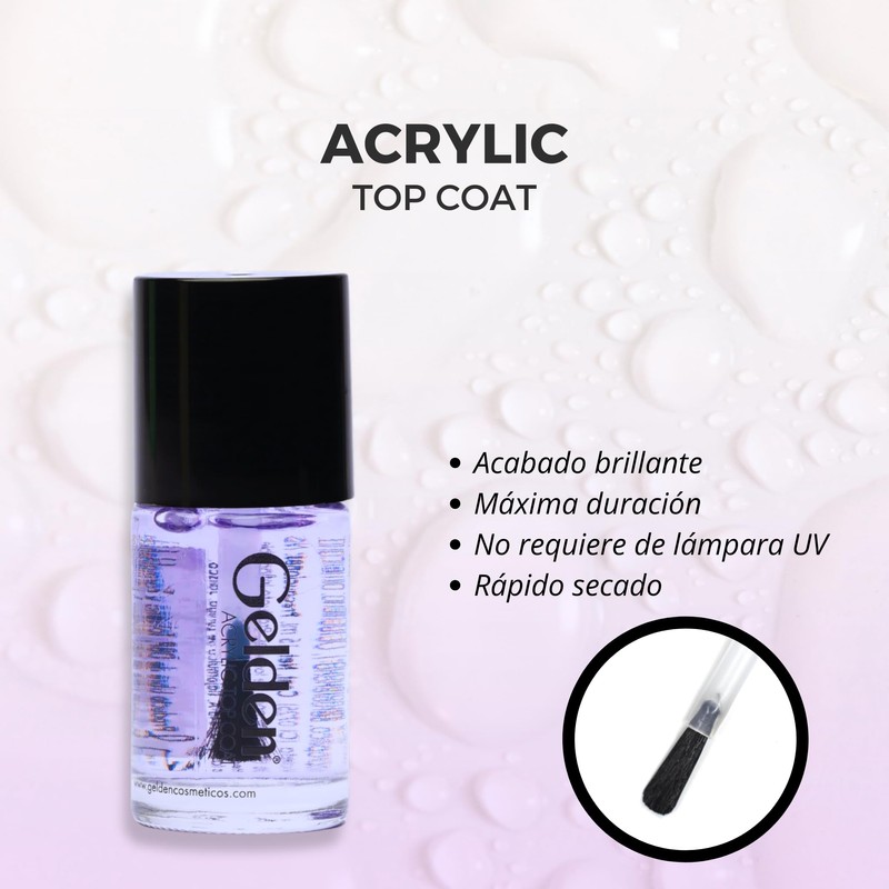 Gelden - Esmalte Tratamiento para Uñas, Brillo Protector de Acrilico