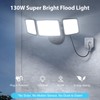 Onforu 130W Flood Lights Outdoor, 13000LM Brightness Plug-in LED Flood