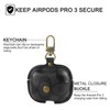 Leather Case for AirPods Pro 3, Shockproof Cover with Keychain,
