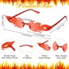 EBOOT 48 Pairs Fire Flame Sunglasses Rimless Flame Glasses Bulk