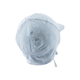 Sterntaler Peaked Cap Neck Saurier – Boys Hat Made of Cotton – UV Protection 30 Summer Hat with Ear Flaps and Tie Band – Sun Hat – Baby and Children's Headpiece, Sky, 47