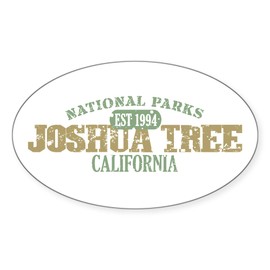 CafePress Joshua Tree National Park CA Oval Car Bumper Sticker(10-Pack)