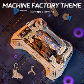 ROKR 3D Wooden Puzzles for Adults Miniature Marble Run Building Toys,DIY Pinball Machine Model Kits-Gear Ball Challenge EGC01