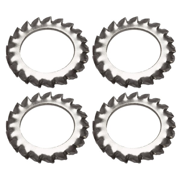 M20 External Tooth Star Lock Washers, 304 Stainless Steel Wave