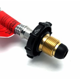 0.75mt OVERBRAIDED HANDWHEEL POL x W20 NRV PIGTAIL CARAVAN PROPANE HOSE (U1/B6)